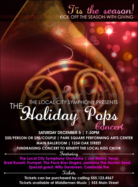 Symphony Holiday Pops Invitation