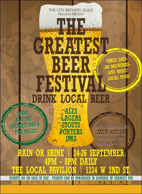 Beer Festival Invitation Product Front