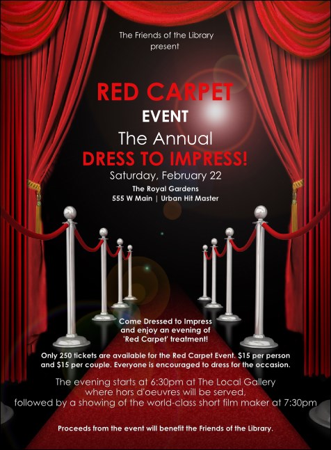 Red Carpet Invitation
