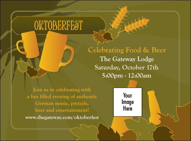 Oktoberfest Green Invitation Product Front