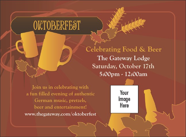 Oktoberfest Red Invitation