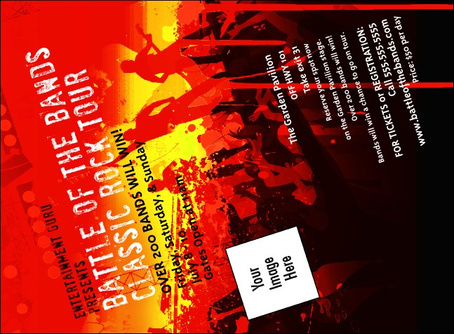 Rock Concert Red Invitation Product Front