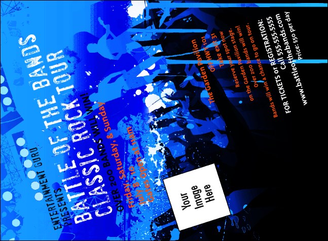 Rock Concert Blue Invitation