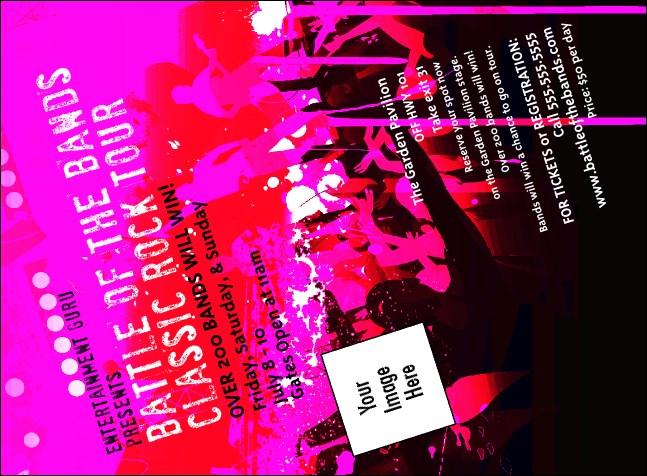 Rock Concert Pink Invitation