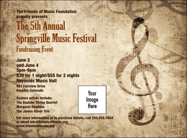 Music Festival 2 Invitation Product Front