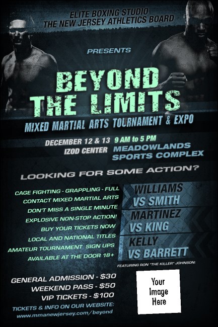 MMA Main Event Blue Poster