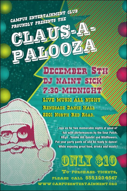 Claus-A-Palooza Poster Product Front