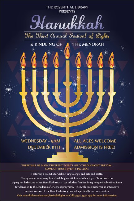 Hanukkah Menorah Poster