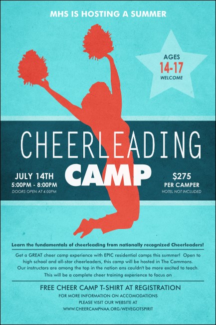 Cheerleading Jump Poster Product Front