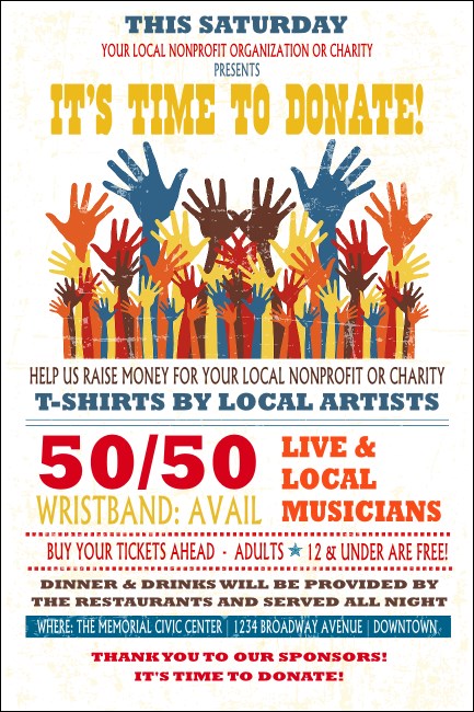 Fundraising Hands Poster