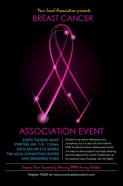 Breast Cancer Ribbon Pink Poster Product Front