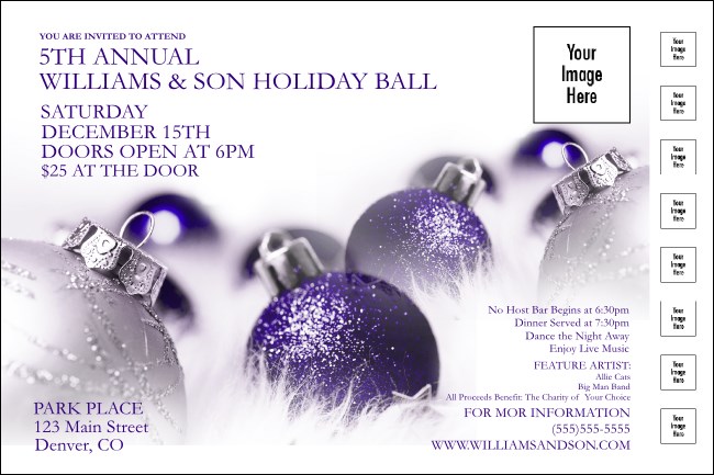 Christmas Ornament Purple Poster Product Front