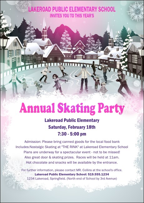 Skating Party Postcard Product Front