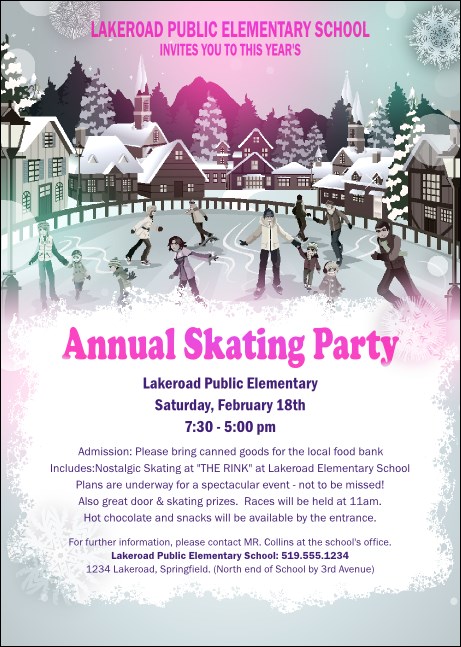 Skating Party Postcard