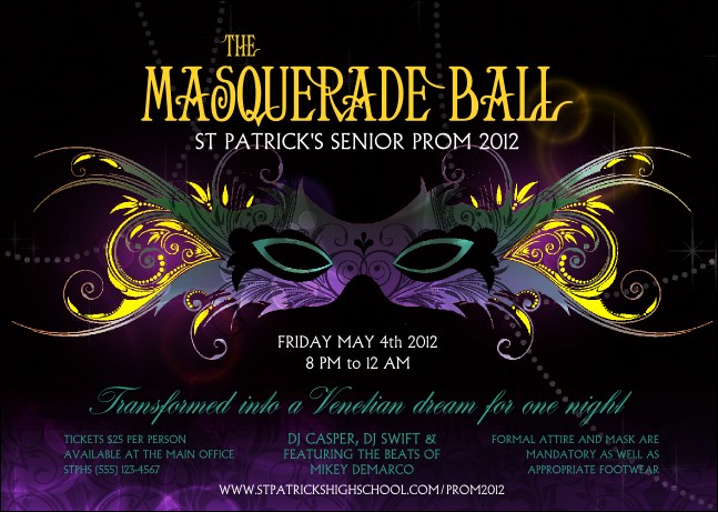 Masquerade Ball Postcard