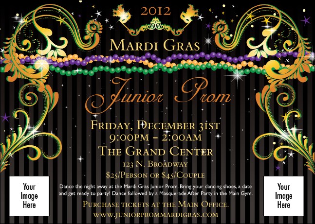 Mardi Gras Beads Postcard