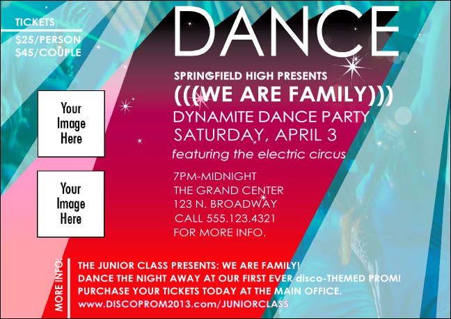 Dance Spotlight Postcard Product Front