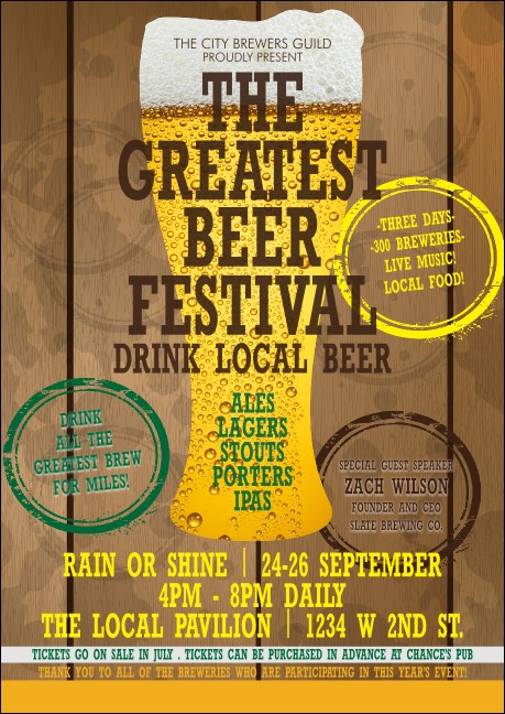 Beer Festival Postcard Product Front