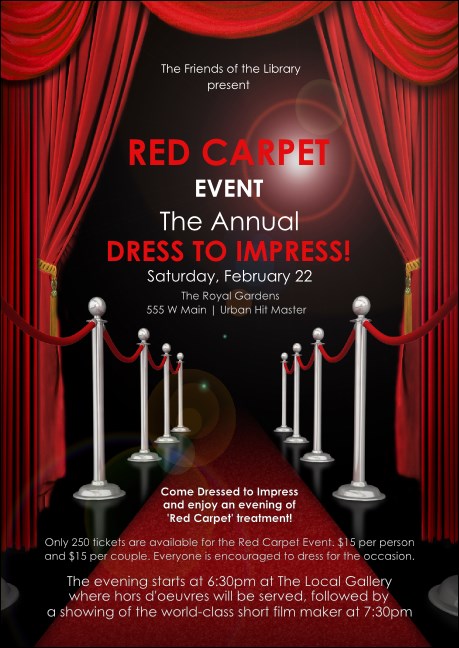 Red Carpet Postcard Product Front