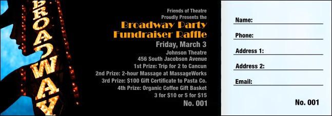 Broadway Raffle Ticket