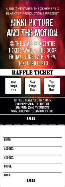 Galaxy Hip Hop Raffle Ticket