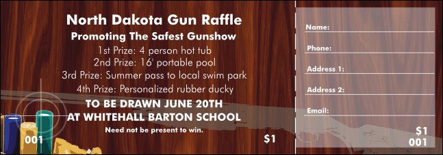 Gun Raffle Ticket