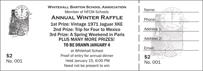 Black and White New Year's Raffle Ticket 001 Product Front