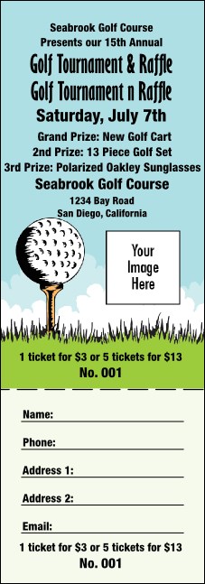 Golf Raffle Ticket 001