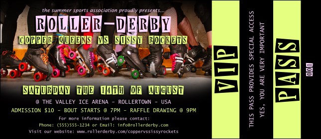 Roller Derby Legs VIP Pass