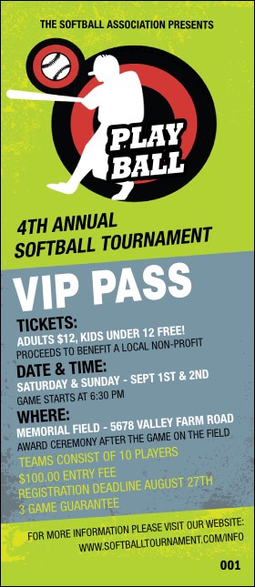 Softball VIP Pass