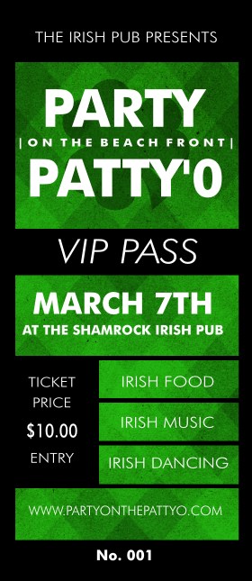 St. Patrick's Day Plaid VIP Pass