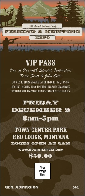 Fishing and Hunting Expo Green Camo VIP Pass