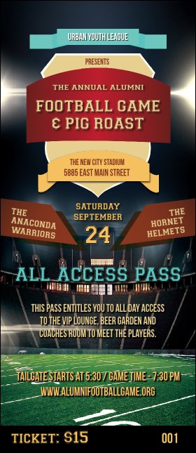 American Football Lights VIP Pass Product Front