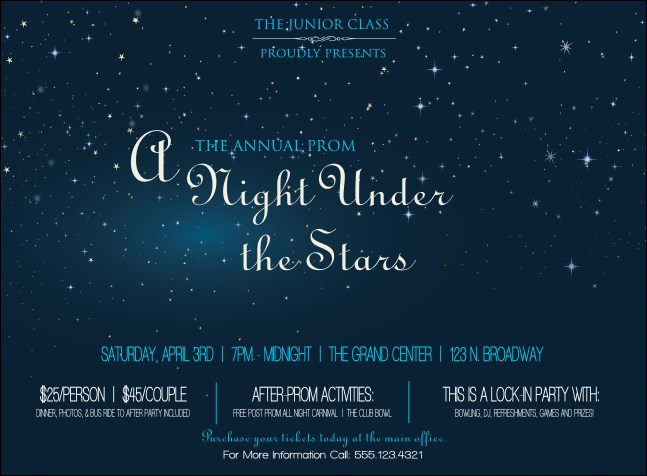 Star Theme Invitation