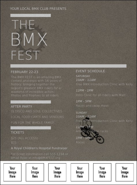 BMX Logo Flyer Product Front