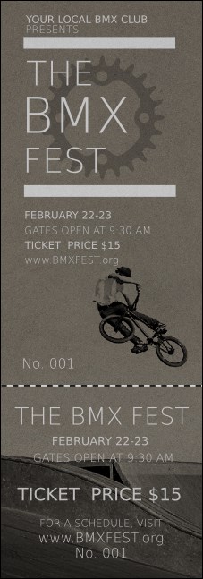 BMX Event Ticket Product Front