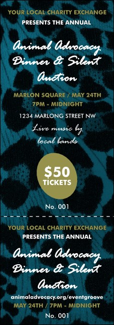 Animal Print Event Ticket