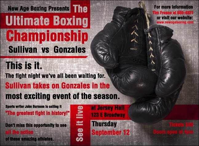 Boxing Gloves Invitation