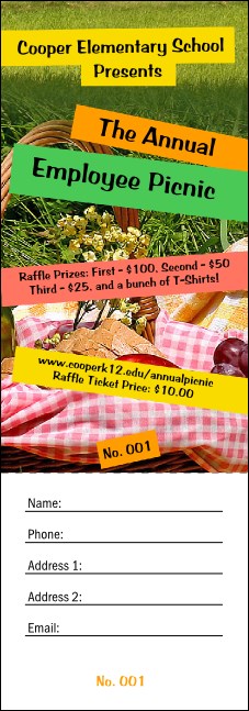 Picnic 2 Raffle Ticket