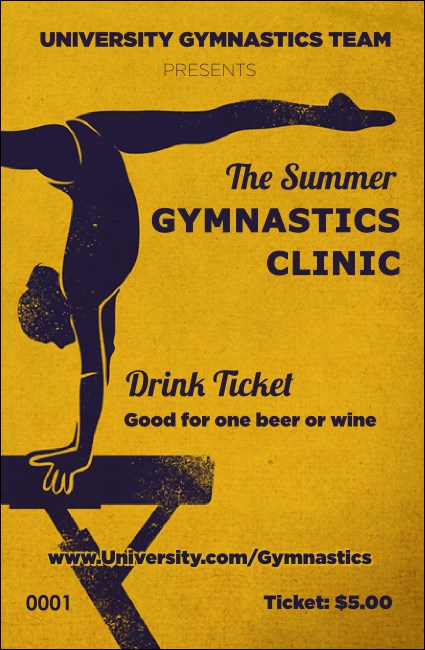 Gymnastics Drink Ticket