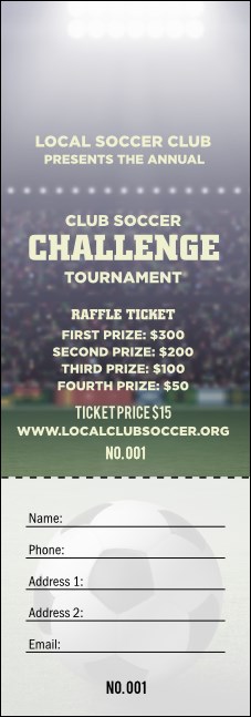 Soccer Stadium Raffle Ticket