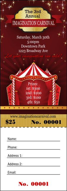 Red Tent Raffle Ticket