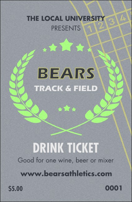 Track and Field Drink Ticket