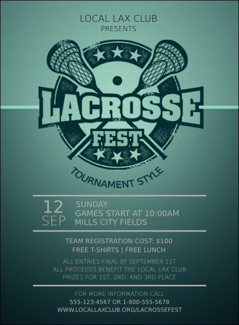 Lacrosse Invitation Product Front
