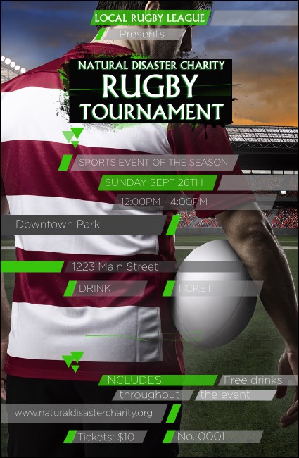 Rugby Stadium Drink Ticket Product Front