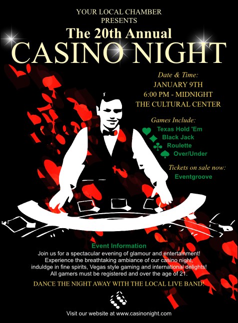 Casino Dealer Invitation Product Front