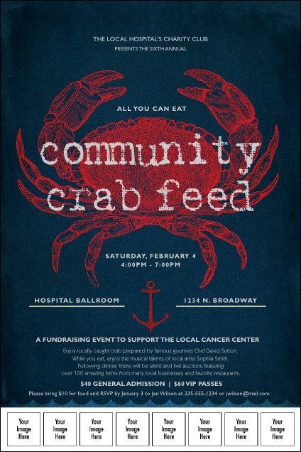 Crab Dinner Logo Poster Product Front