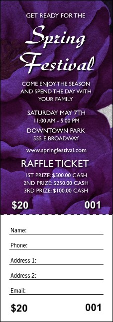Spring Raffle Ticket Product Front