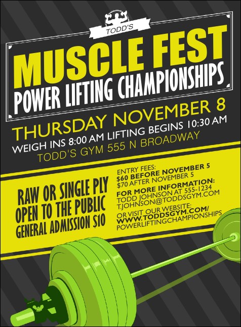 Power Lifting Invitation