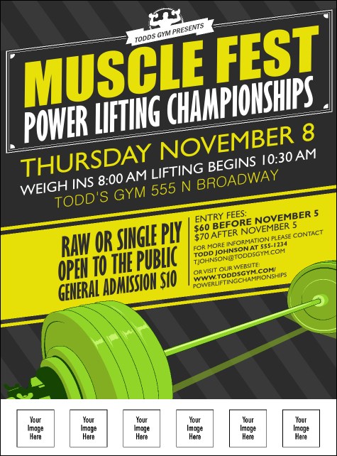 Power Lifting Logo Flyer